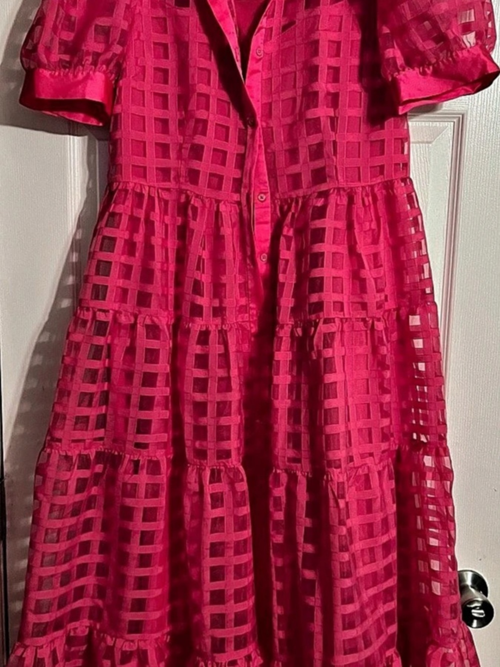 English Factory Pink Geometric Maxi Dress